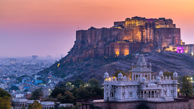 a large building on a hill